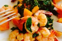Simple Shrimp, Kale & Butternut Skillet