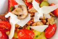 Spicy Sausage & Roasted Vegetable Medley
