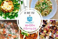 21 Day Fix & 2B Mindset: Meal Plans, Grocery List, and 39 No-Yellow Dinner Ideas