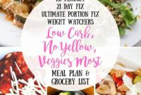 Low Carb & No Yellow Meal Plan & Grocery List for 7/15/19: 2B Mindset, Weight Watchers & More