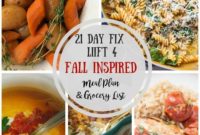 21 Day Fix Meal Plan & Grocery List: 45 Fall Inspired Meals