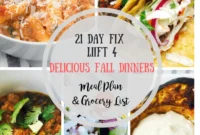 47 Delicious Fall Dinners Week 3 LIIFT4 21 Day Fix Meal Plan and Grocery List