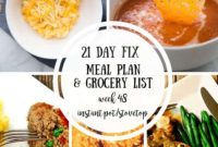 21 Day Fix Meal Plan and Grocery List 48 Instant Pot Faves and Stove Top Options