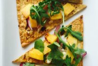 Gourmet Peach and Goat Cheese Flatbread