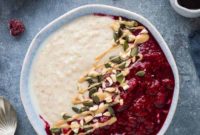 Peanut Butter Swirl Raspberry Oats