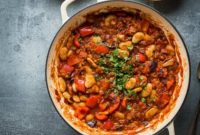 Wholesome Vegan Lentil, Vegetable, and Butter Bean Chili