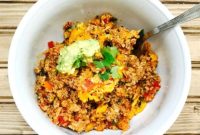 Hearty Turkey Quinoa Taco Bake