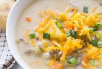 Creamy Instant Pot Cheeseburger Soup