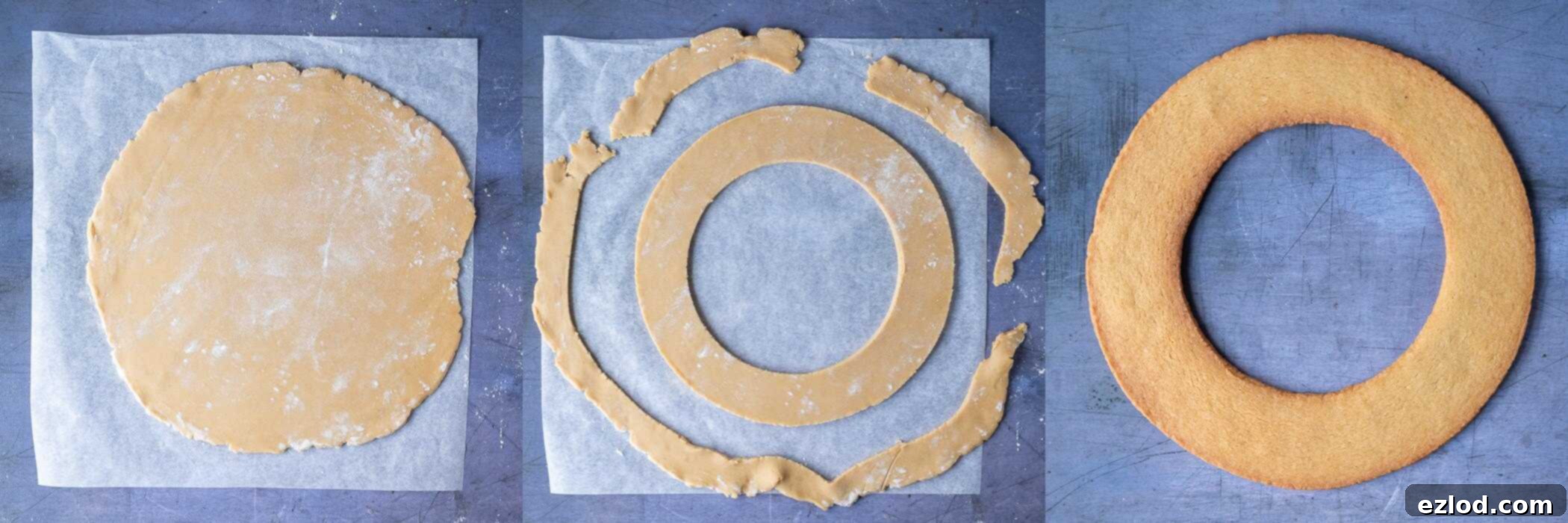 step 2 - making the cookie ring.