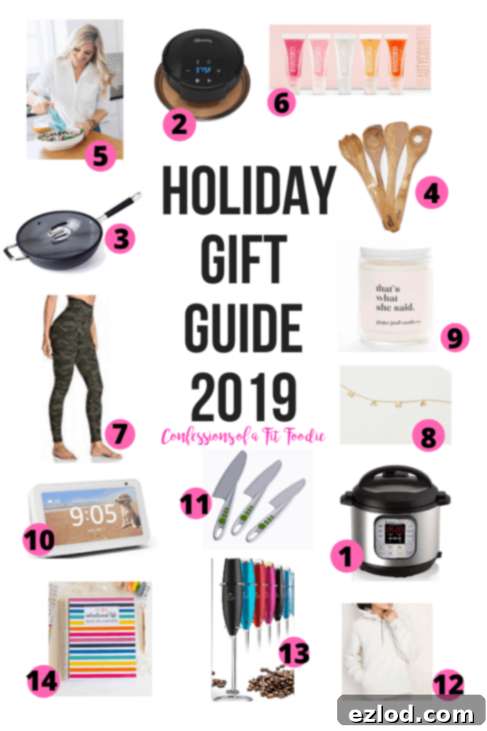 A festive holiday gift guide with various gifts and decorations, perfect for inspiring your holiday shopping.