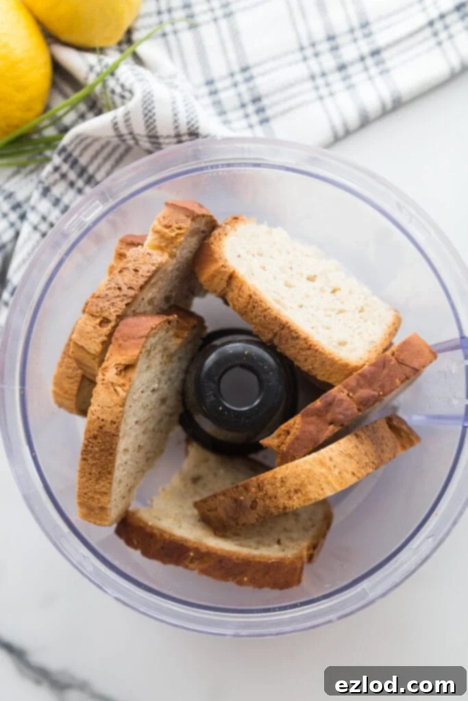 How to make homemade breadcrumb in a food processor 