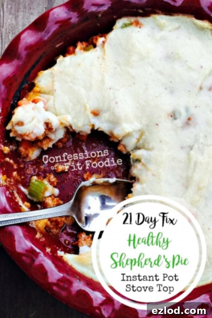 Full healthy shepherd's pie ready to be served