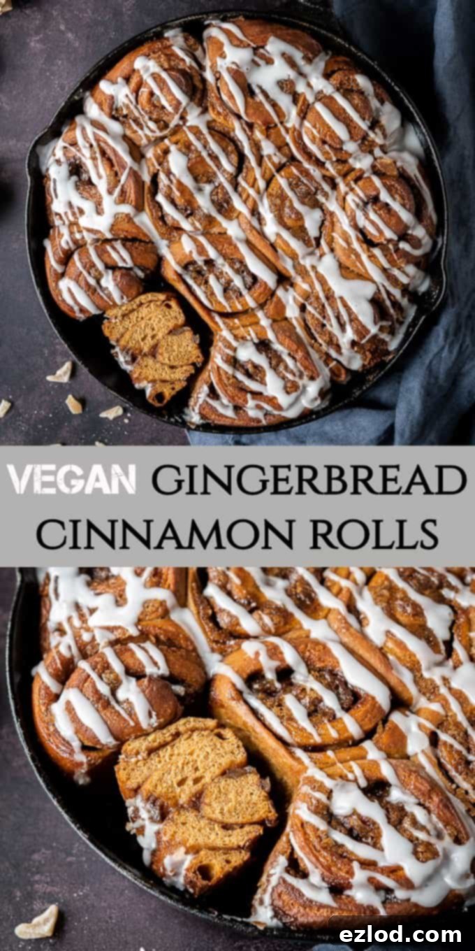 gingerbread cinnamon rolls pinterest image