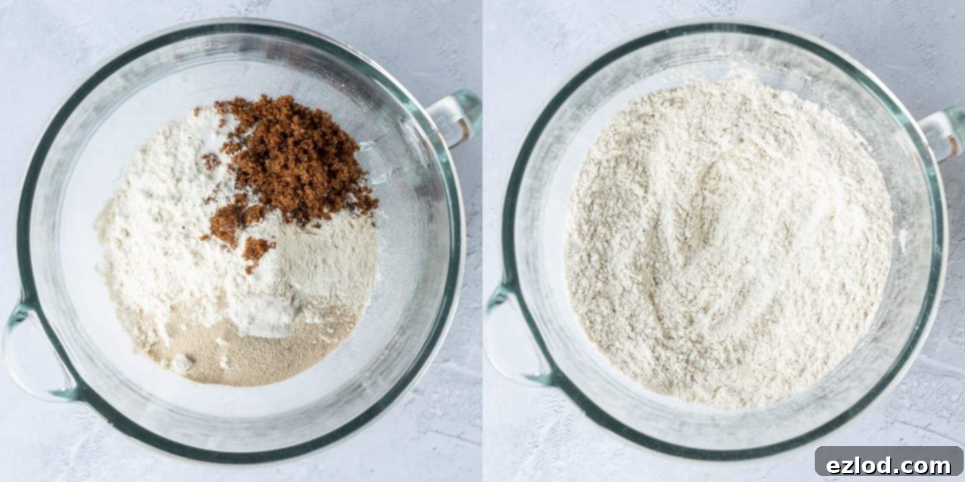 step 1 - mixing the dry ingredients