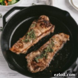 New York Strip Steak cooked to perfection