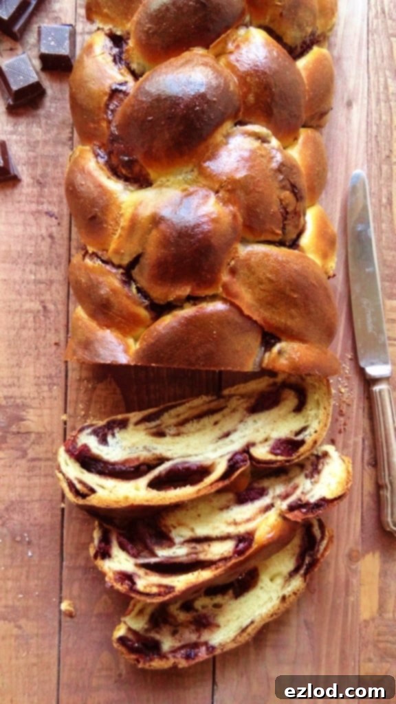 cherry chocolate challah braid