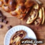 chocolate cherry challah braided bread