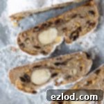slices of vegan German stollen.