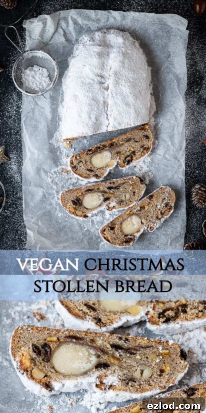 vegan stollen pinterest image