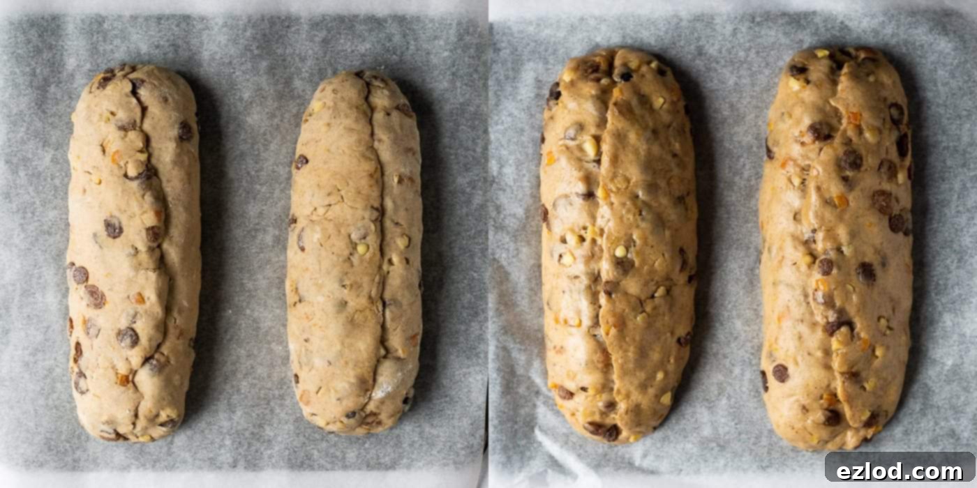 step 6 - giving the stollen their second rise