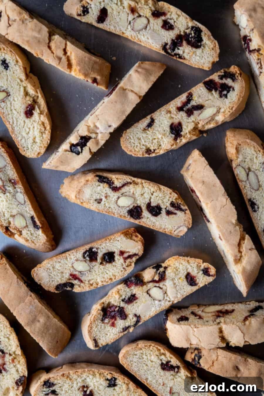 vegan biscotti on a metal background.