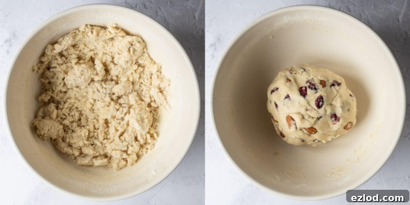 step 2 - mixing the dough.