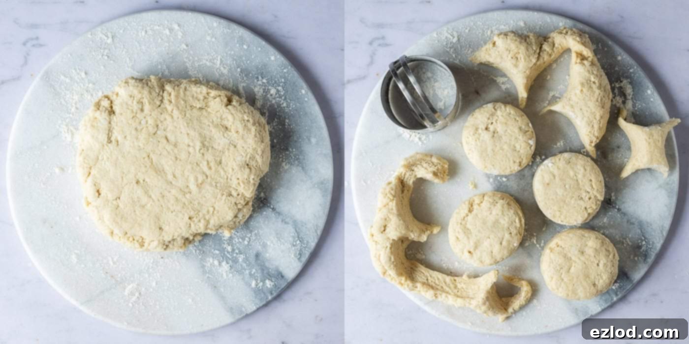 step 3 - cutting out the scones