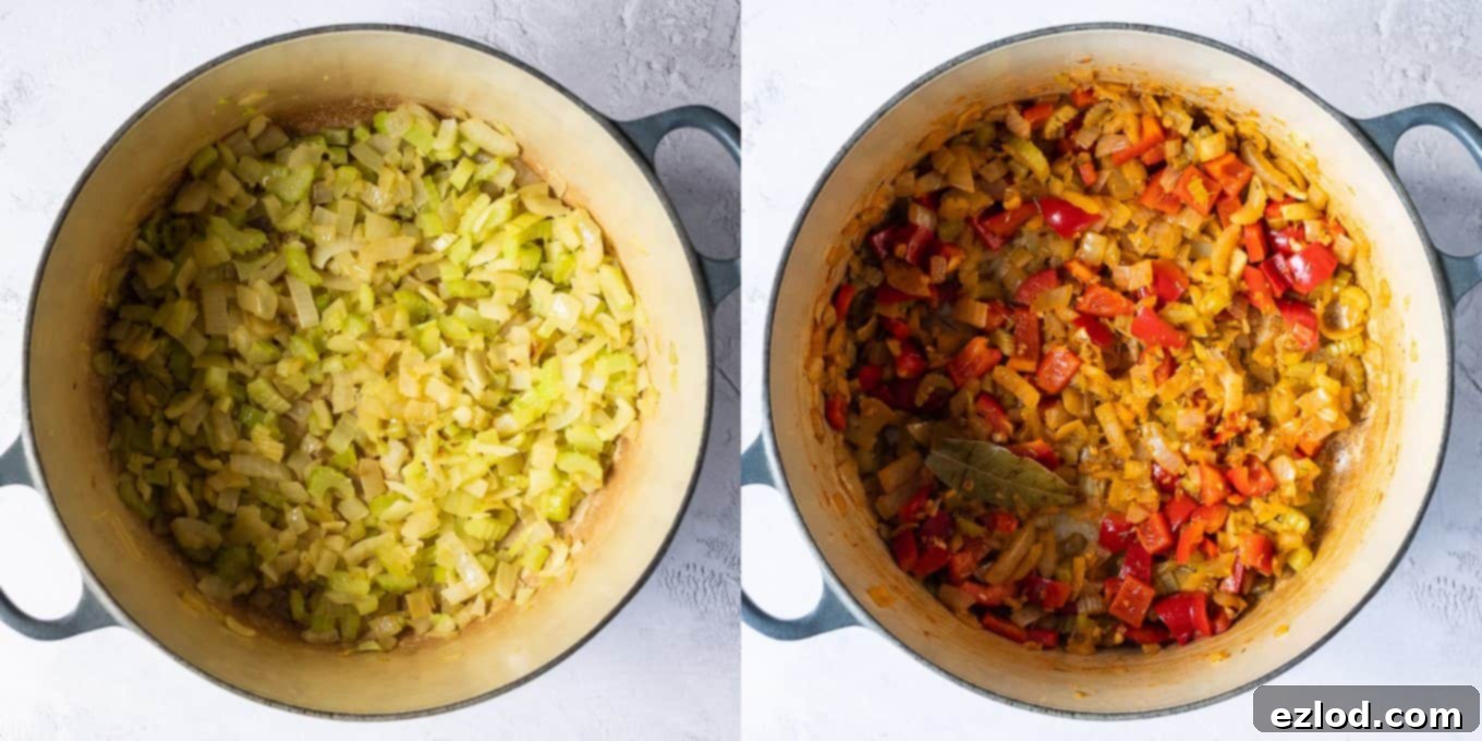 step 1 - frying the vegetables