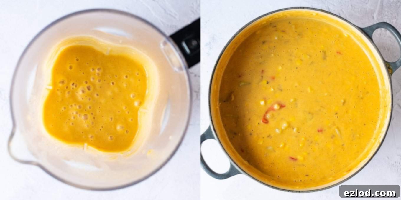 step 3 - blending the soup