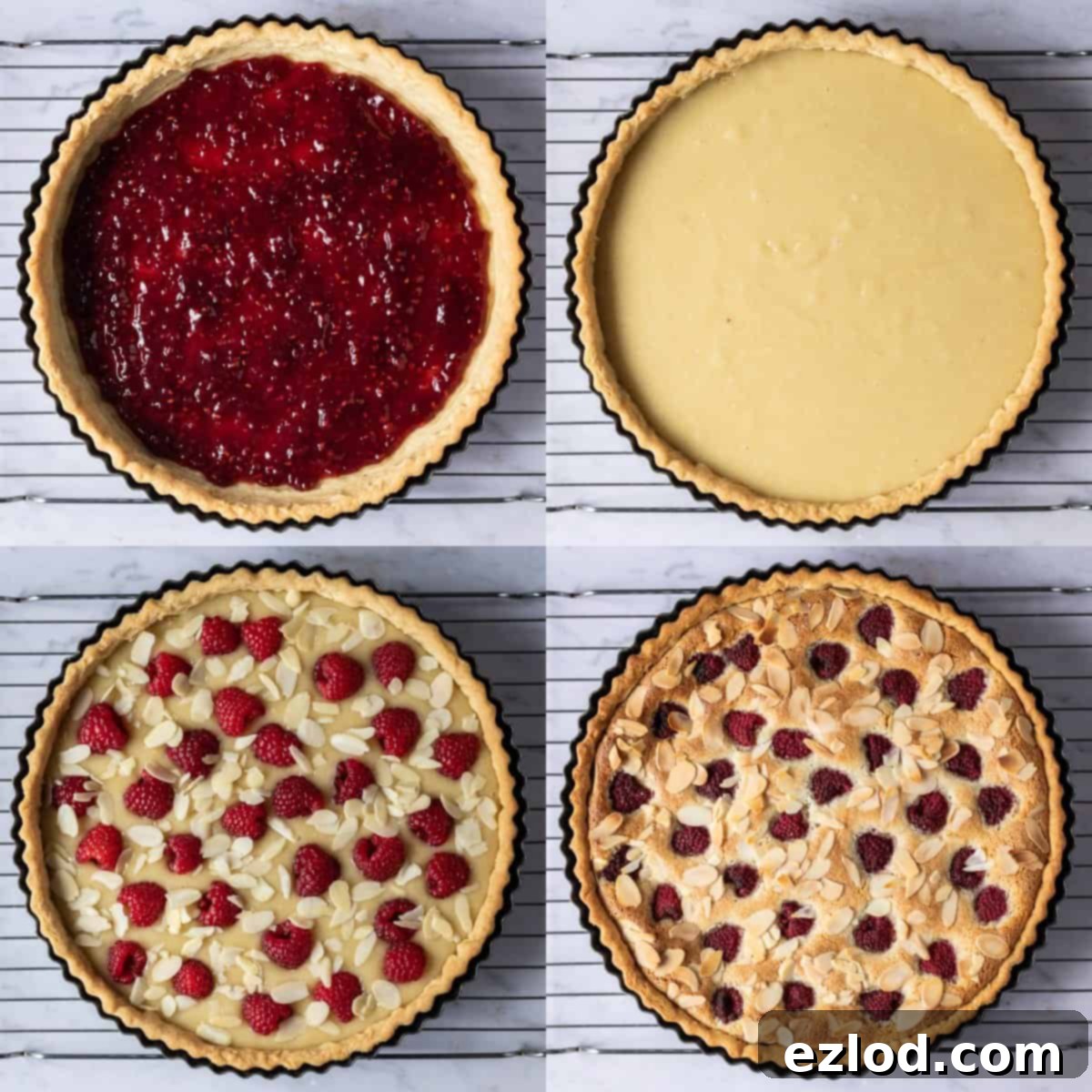 step 4 - assembling and baking the tart
