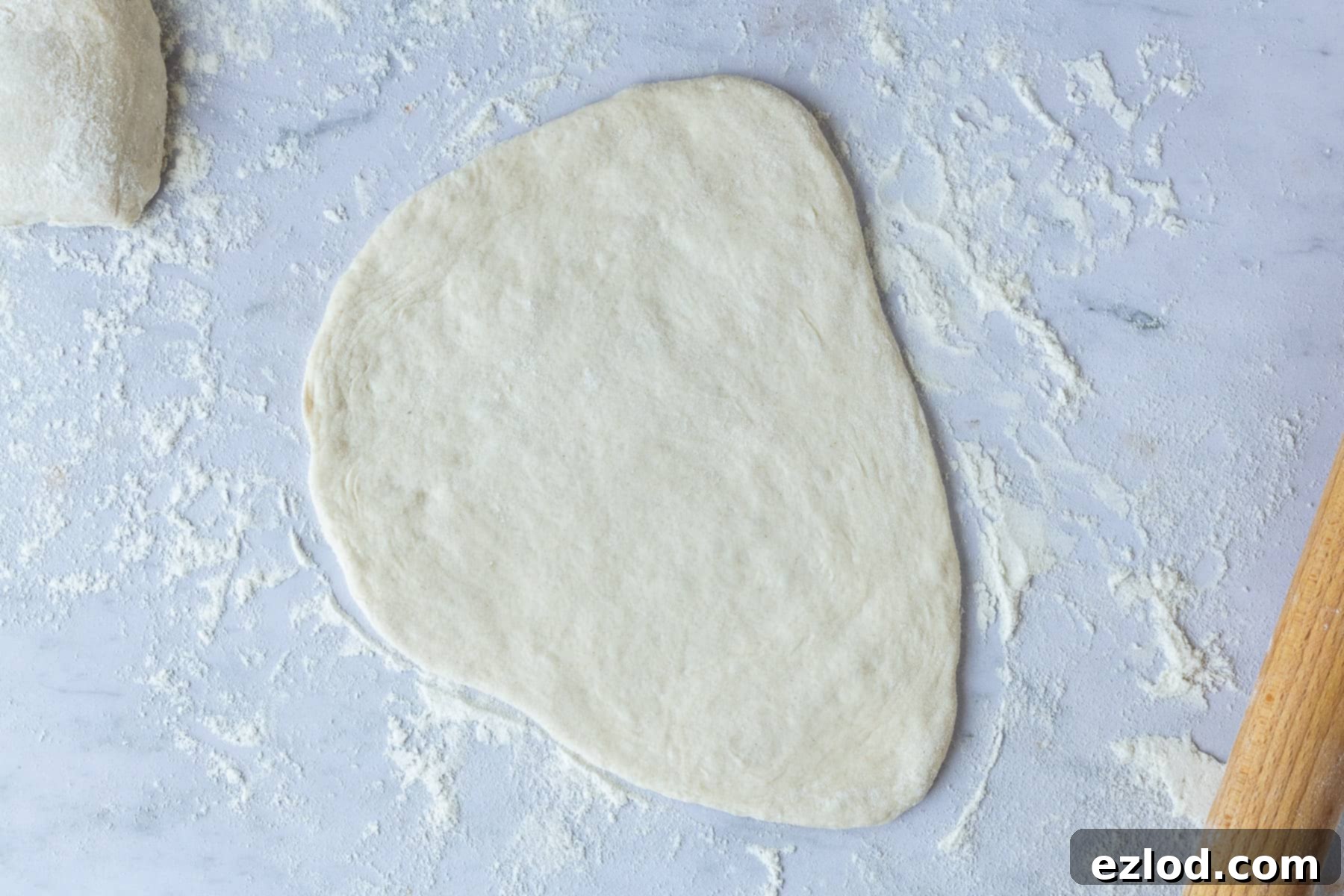 step 5 - rolling out the dough