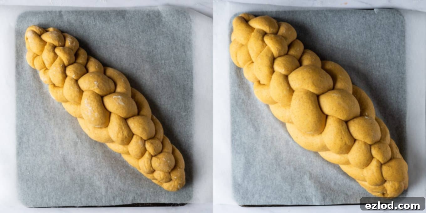 Step 8 - letting the challah rise.