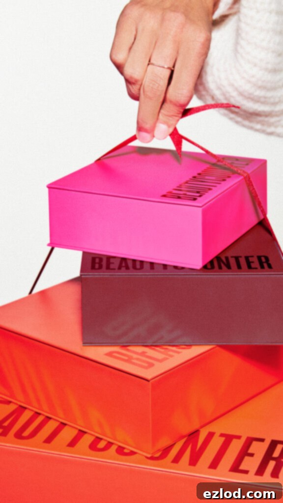 Selection of clean beauty products from Beautycounter gift sets.