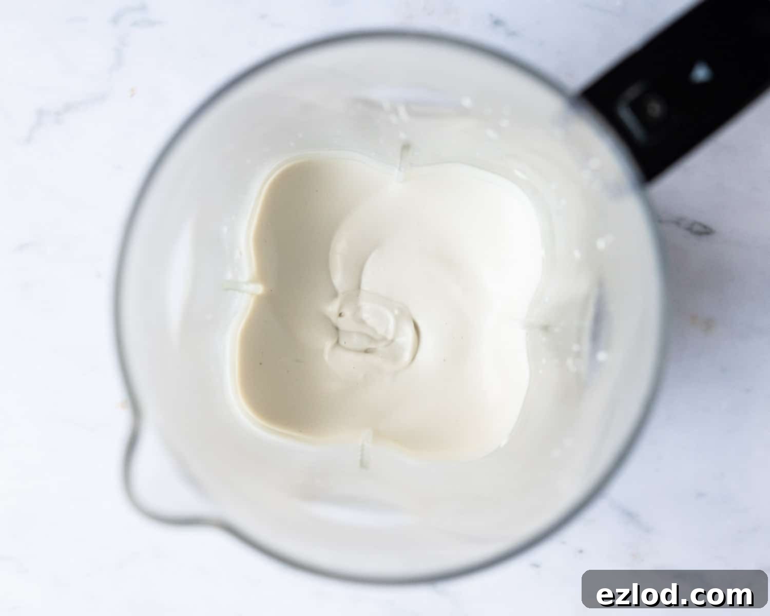 Step 3 - the blended cashew cream in the blender.