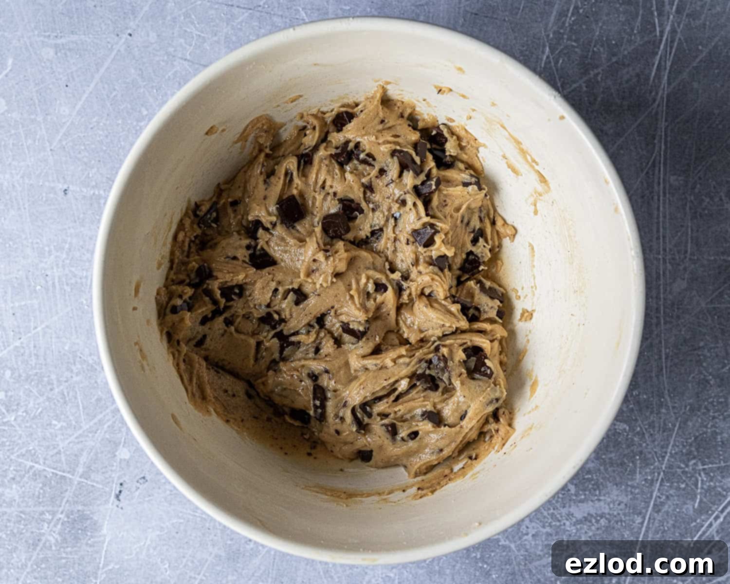 Step 2 - a bowl of cookie dough.