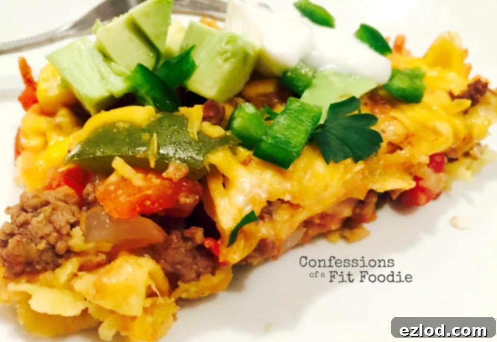 21 Day Fix Mexican Lasagna, a family favorite meal.