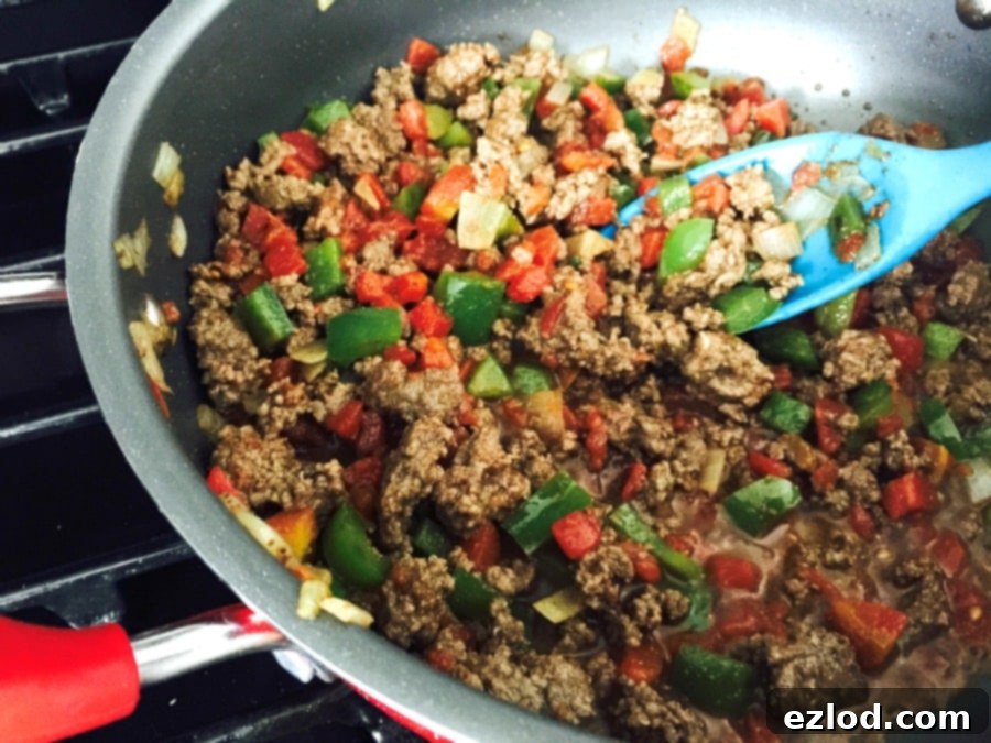 Prepared Mexican Lasagna in baking pan