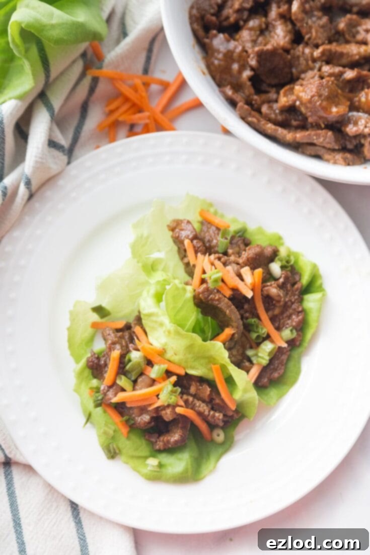 Instant Pot Asian Steak Lettuce Wraps