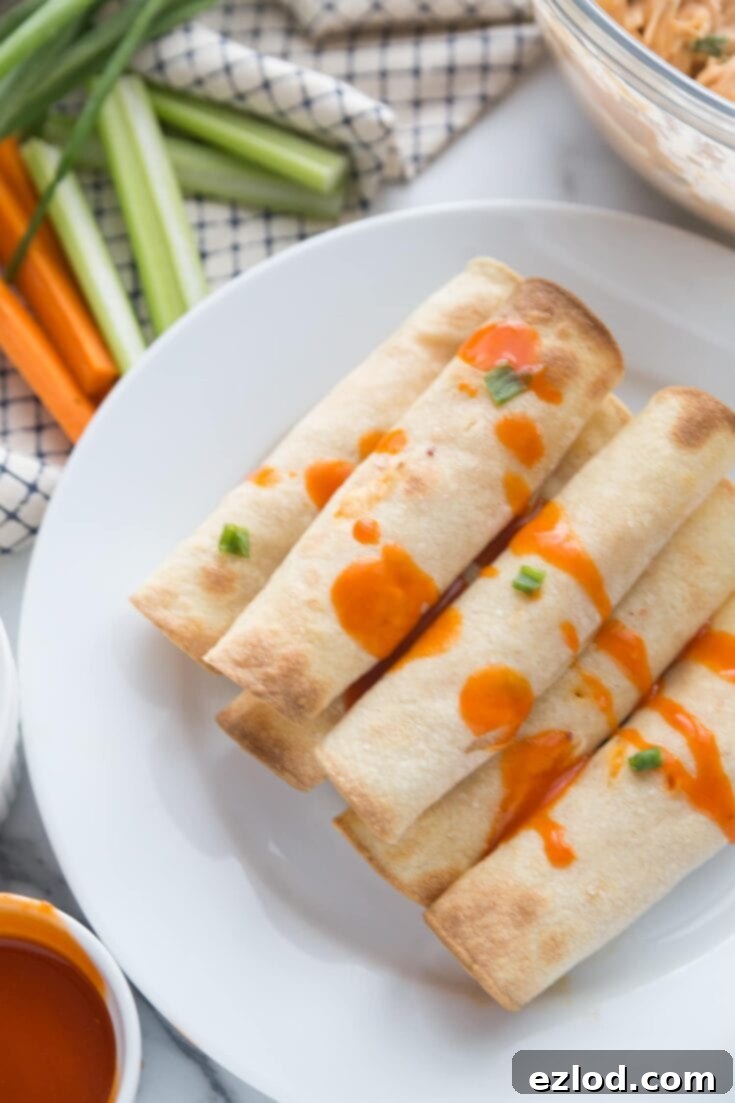 Healthy Buffalo Chicken Taquitos