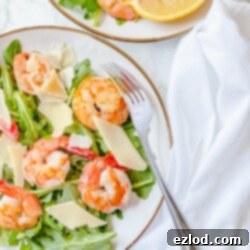 Lemony Arugula Salad with Shrimp and Parmesan