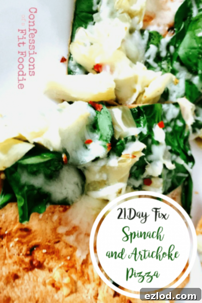 21 Day Fix Spinach and Artichoke Pizza | Confessions of a Fit Foodie