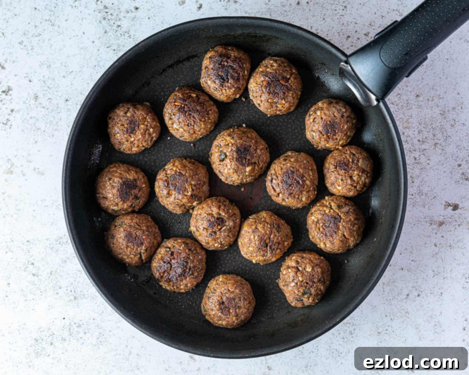 Step 8 - frying the meatballs.