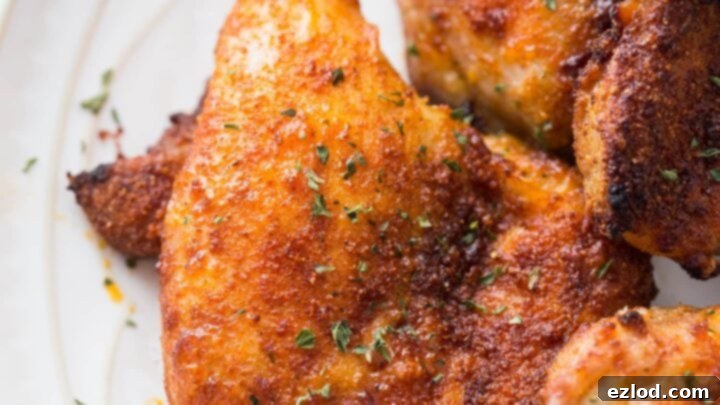 Crispy Air Fryer Chicken Thighs, perfectly golden and juicy.