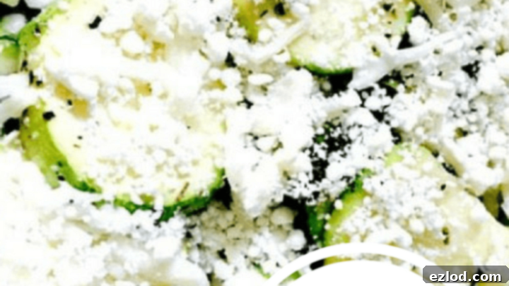 Bubbling Three Cheese Zucchini Bake, a delicious and healthy casserole.