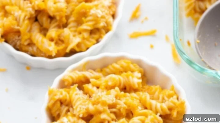 Creamy Butternut Squash Mac and Cheese, a healthier take on a comfort food.