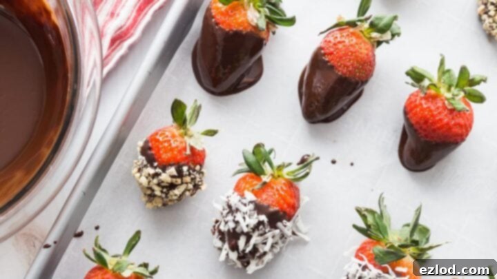 Elegant Chocolate Covered Strawberries, a classic romantic treat.