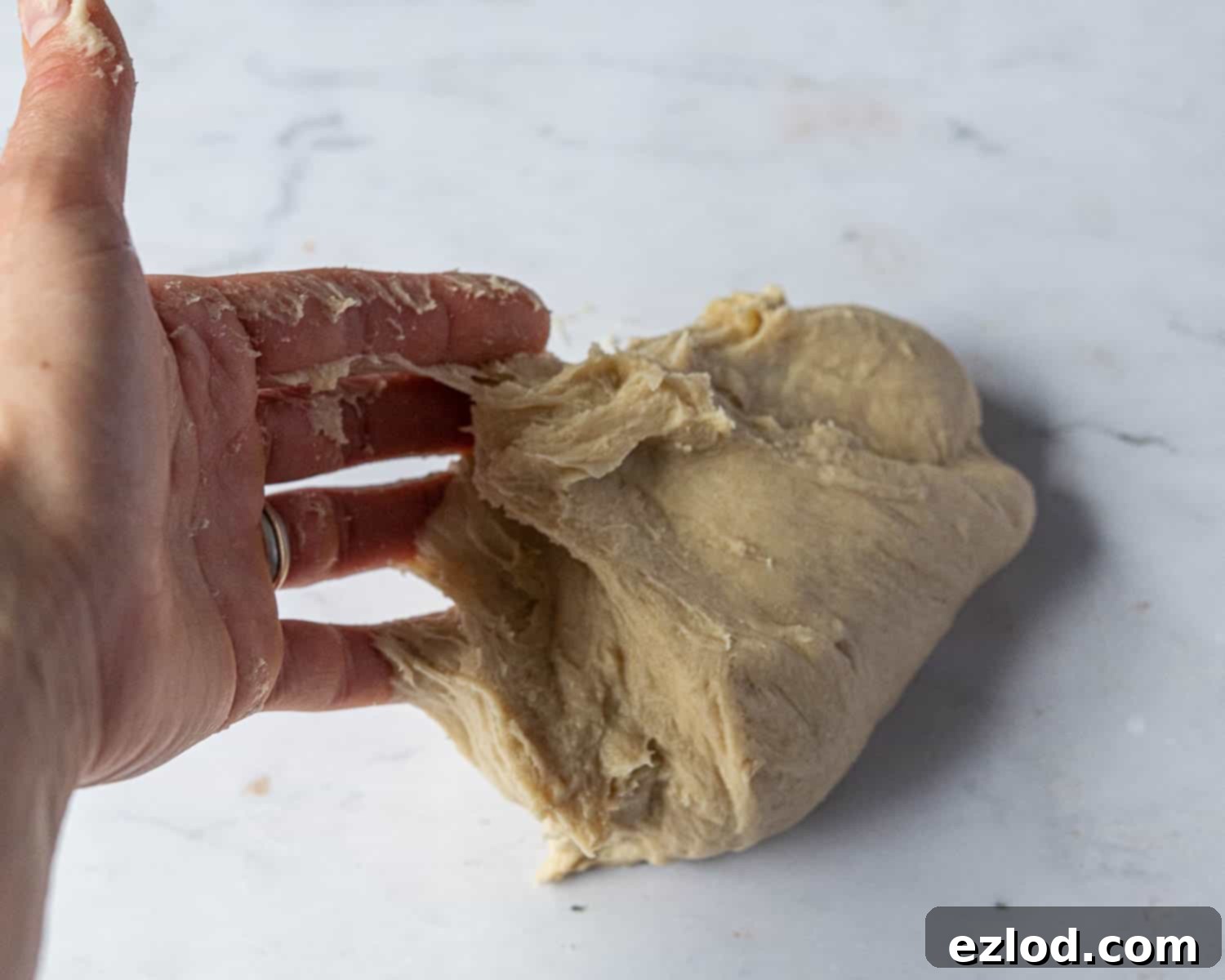 Step 2, kneading the dough.