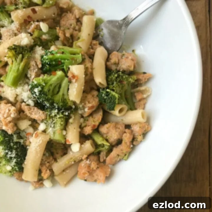 Instant Pot Sausage Broccoli Pasta for a quick dinner