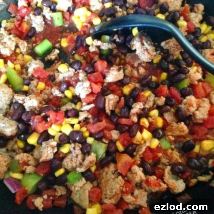 Quick Turkey Taco Skillet one-pan meal