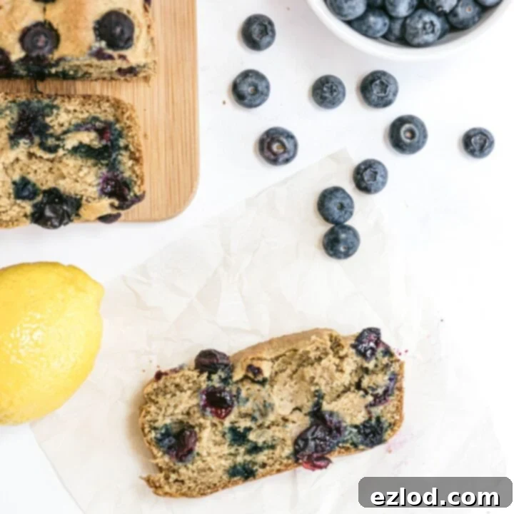 Healthy Lemon Blueberry Bread